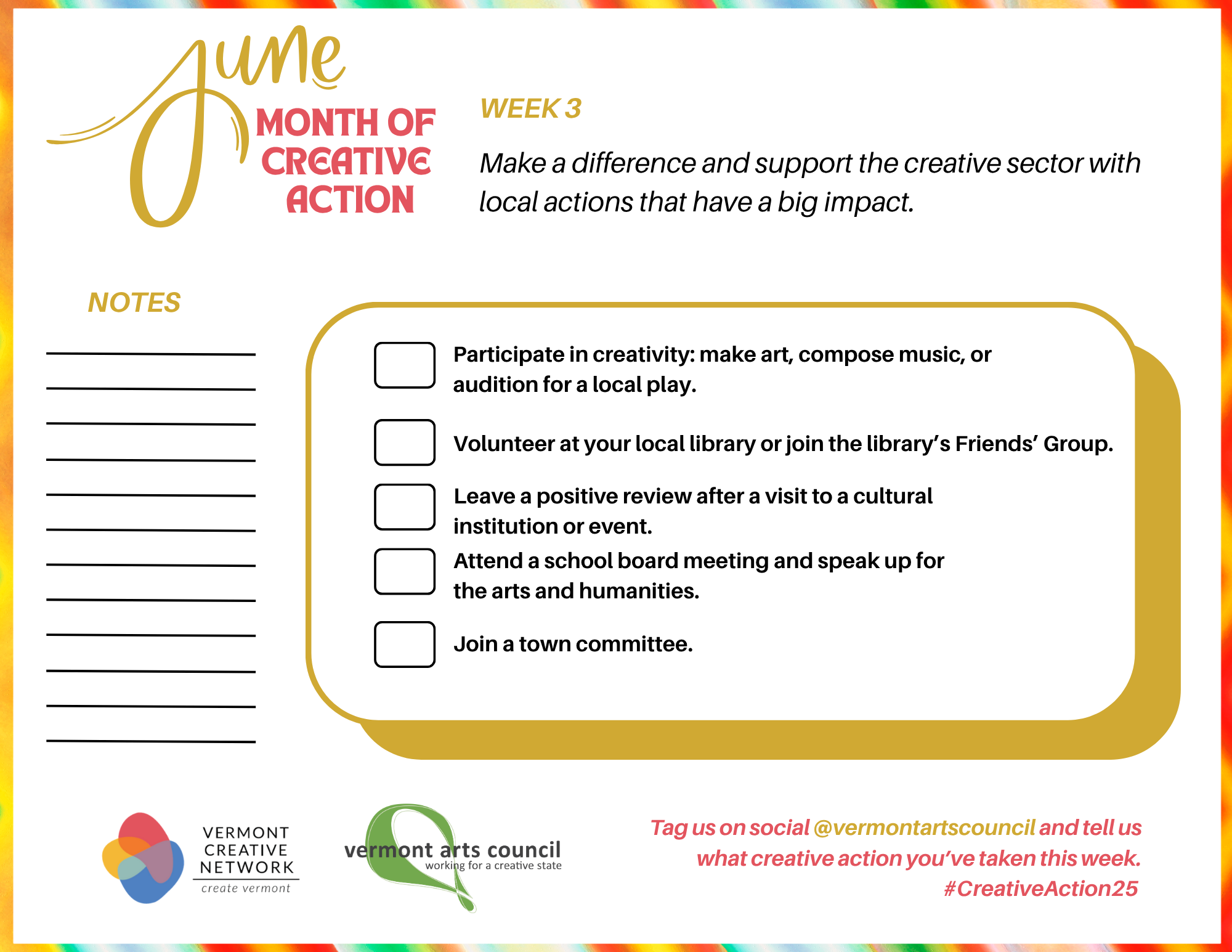 a printable checklist of actions described in the post